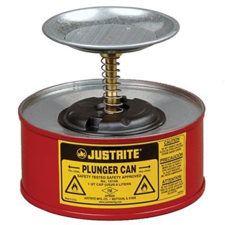 JUSTRITE PLUNGER CAN STEEL 1 QT. RED JT10108